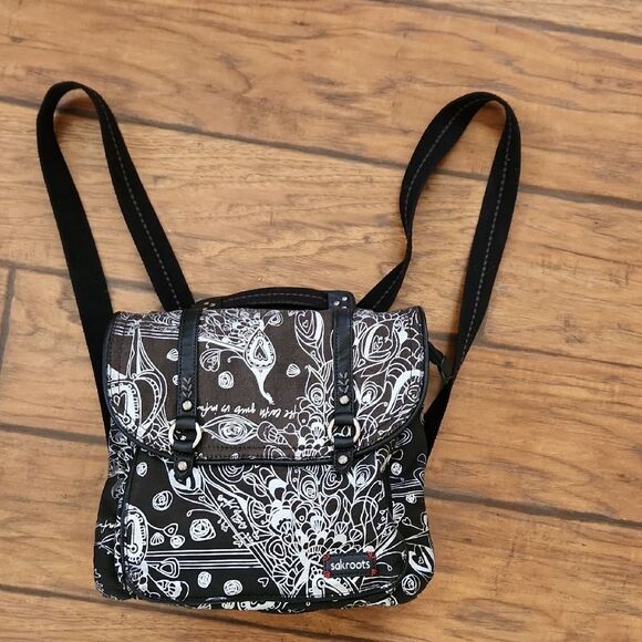 Sakroots Black and White Floral Bag - Picture 6 of 8